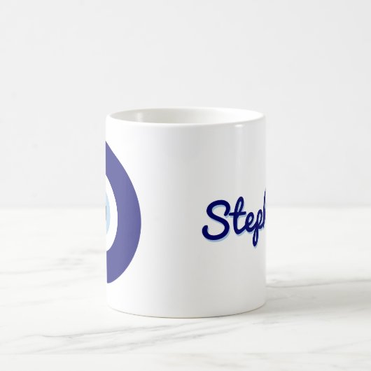 Gepersonaliseerde Blue Evil Eye Protection Symbool Koffiemok (Center)