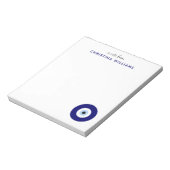 Gepersonaliseerde Blue Evil Eye Protection Symbool Notitieblok (Linkerzijde)