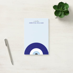 Gepersonaliseerde Blue Evil Eye Protection Symbool Post-it® Notes