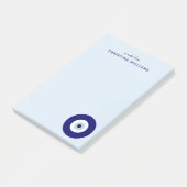 Gepersonaliseerde Blue Evil Eye Protection Symbool Post-it® Notes (Schuin)