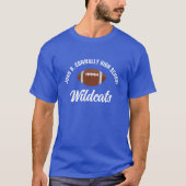 Gepersonaliseerde Blue Football Player Team Naam T-shirt (Voorkant)