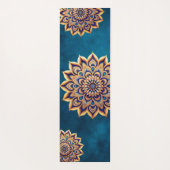 Gepersonaliseerde Blue & Gold Mandala dubbelzijdig Yogamat (Achterkant)