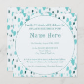 Gepersonaliseerde Blue & Grey Fun Big Splash Verja Kaart (Voorkant / Achterkant)