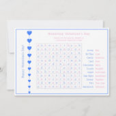 Gepersonaliseerde Blue Hearts Valentijnsdag Puzzel Feestdagenkaart (Voorkant)