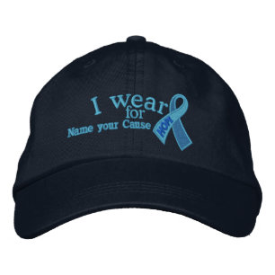 Gepersonaliseerde Blue Hope Ribbon Awareness Jouw  Geborduurde Pet