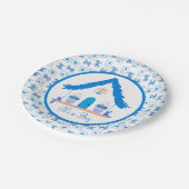 Gepersonaliseerde Blue House Het is een Boy Baby s Papieren Bordje (Gekanteld)