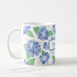 Gepersonaliseerde Blue Hydrangea Blooms Koffiemok