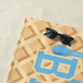 Gepersonaliseerde Blue Ice Cream Drip Strandlaken (In situ)