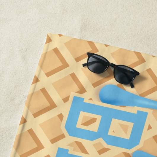 Gepersonaliseerde Blue Ice Cream Drip Strandlaken (In situ)