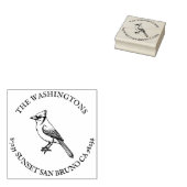 Gepersonaliseerde Blue Jay Retour Adres Stempelnaa Rubberstempel (Gestempeld)