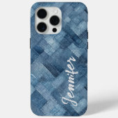 Gepersonaliseerde Blue Jean Denim iPhone / iPad ca Case-Mate iPhone Case (Achterkant)