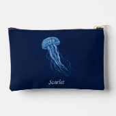 Gepersonaliseerde Blue Jellyfish illustratie ontwe Etui (Achterkant)
