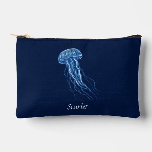 Gepersonaliseerde Blue Jellyfish illustratie ontwe Etui (Voorkant)