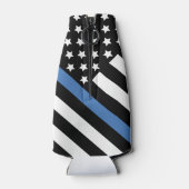 Gepersonaliseerde Blue Line Politie Pensioen Parti Flesjeskoeler (Achterkant)