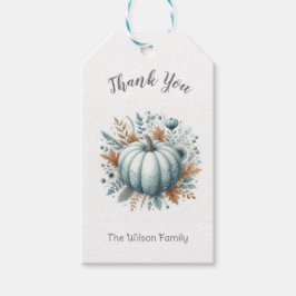 Gepersonaliseerde Blue Little Pumpkin Gift Labels Cadeaulabel