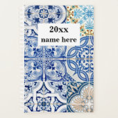 Gepersonaliseerde Blue Mediterranean Tegels Planne Planner (Voorkant)