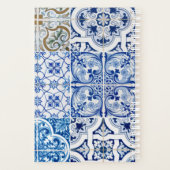 Gepersonaliseerde Blue Mediterranean Tegels Planne Planner (Achterkant)