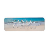 Gepersonaliseerde Blue Ocean Summer Beach Golven Etiket (Voorkant)