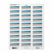 Gepersonaliseerde Blue Ocean Summer Beach Golven Etiket (Full Sheet)