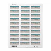 Gepersonaliseerde Blue Ocean Summer Beach Golven Etiket (Full Sheet)