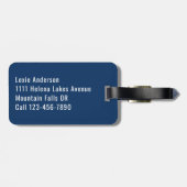 Gepersonaliseerde Blue Ocean Waves Bagagelabel (Achterkant horizontaal)