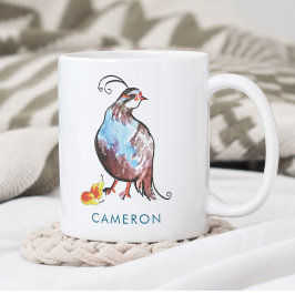 Gepersonaliseerde Blue Partridge Pear Tree Boho Va Koffiemok