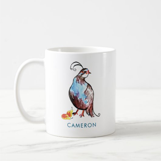 Gepersonaliseerde Blue Partridge Pear Tree Boho Va Koffiemok (Links)