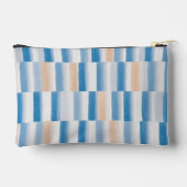 Gepersonaliseerde Blue Peach Waterverf Gestreept Etui (Achterkant)