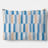 Gepersonaliseerde Blue Peach Waterverf Gestreept G Etui (Achterkant)