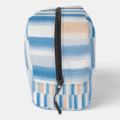 Gepersonaliseerde Blue Peach Waterverf Gestreept Toilettasje (Rechts)