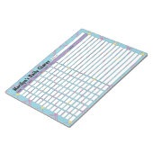 Gepersonaliseerde Blue & Pink Plaid Dagelijkse Cho Notitieblok (Schuin)