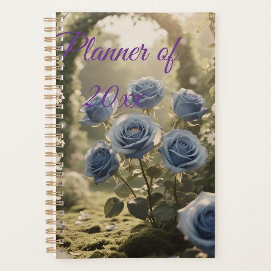 Gepersonaliseerde Blue Roos Love Custom Wedding & Planner (Voorkant)
