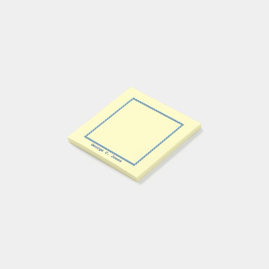 Gepersonaliseerde Blue Rope Lijst Square Post-it® Notes (Schuin)