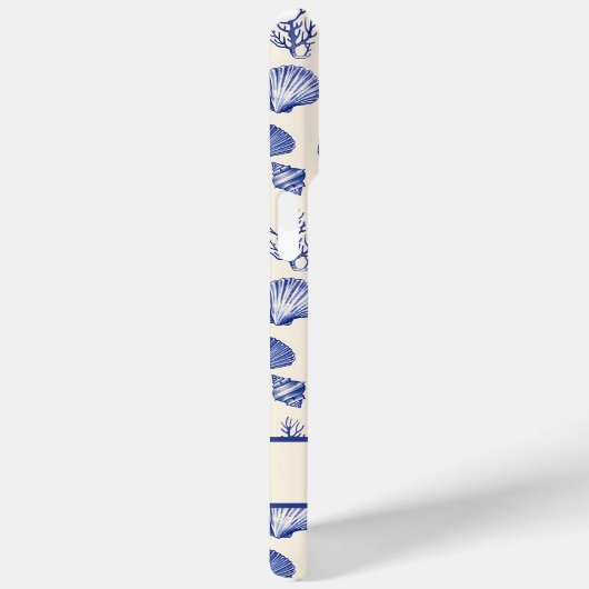 Gepersonaliseerde Blue Seashell Coastal Ocean Beac Case-Mate iPhone Case (Achterkant / Rechts)