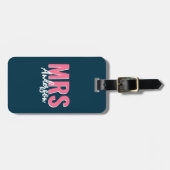 Gepersonaliseerde Blue Shadow Mrs Vrouw Bagagelabel (Voorkant horizontaal)