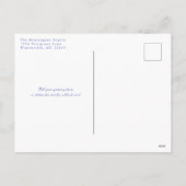 Gepersonaliseerde Blue Snowflake Christmas Kaart (Achterkant)