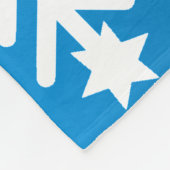 Gepersonaliseerde Blue Snowflakes Voetbal coach Na Fleece Deken (Hoek)