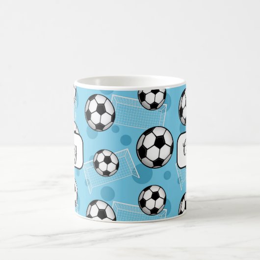 Gepersonaliseerde Blue Soccer Mok (Center)