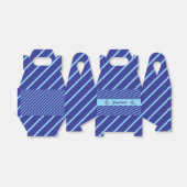 Gepersonaliseerde Blue Striped Bedankdoosjes (Uitgevouwen)