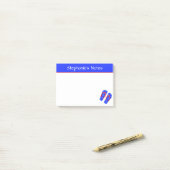Gepersonaliseerde Blue Teenslippers Summer Beach Post-it® Notes (Op bureau)