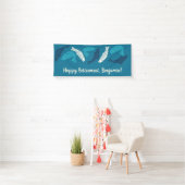 Gepersonaliseerde Blue Trout Fish Pensioen Partij Spandoek (Insitu)
