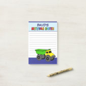 Gepersonaliseerde Blue Truck Mitswa Post-it® Notes (Op bureau)