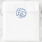 Gepersonaliseerde Blue Volleybal Stickers (Tas)