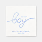 Gepersonaliseerde Blue Waterverf Het is een Boy Na Servet (Voorkant)