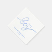 Gepersonaliseerde Blue Waterverf Het is een Boy Na Servet (Hoek)