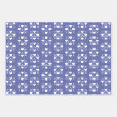 Gepersonaliseerde Blue XOXO paar bruiloft, Jubileu Inpakpapier Vel (Voorkant)