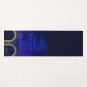 Gepersonaliseerde Blue Yoga Mat - Aangepaste naam/ (Voorkant (horizontaal))