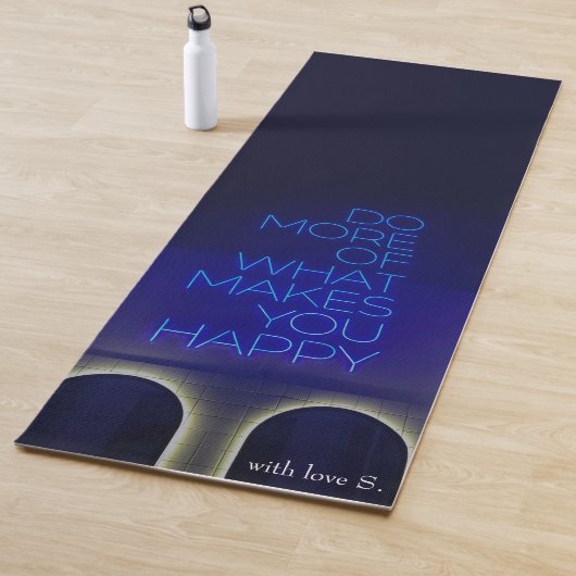 Gepersonaliseerde Blue Yoga Mat - Aangepaste naam/ (In situ)