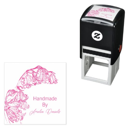 Gepersonaliseerde Bluebell Handgemaakt door Zelfinktende Stempel (In situ)