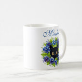 Gepersonaliseerde Bluebonnets Schattigee Cat Texaa Koffiemok (Voorkant rechts)